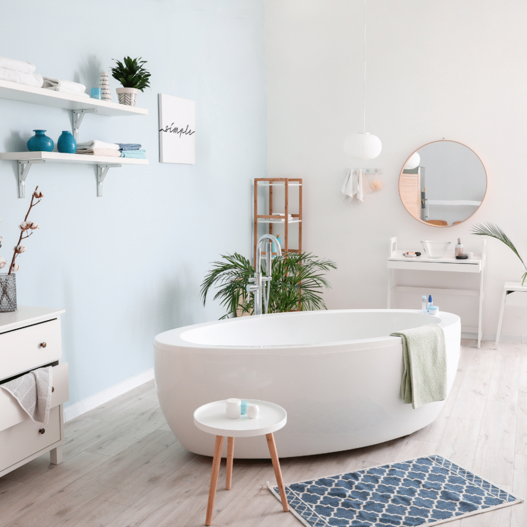 Renovated bathroom featuring custom tile, glass shower, and vanity in a Brooklyn home