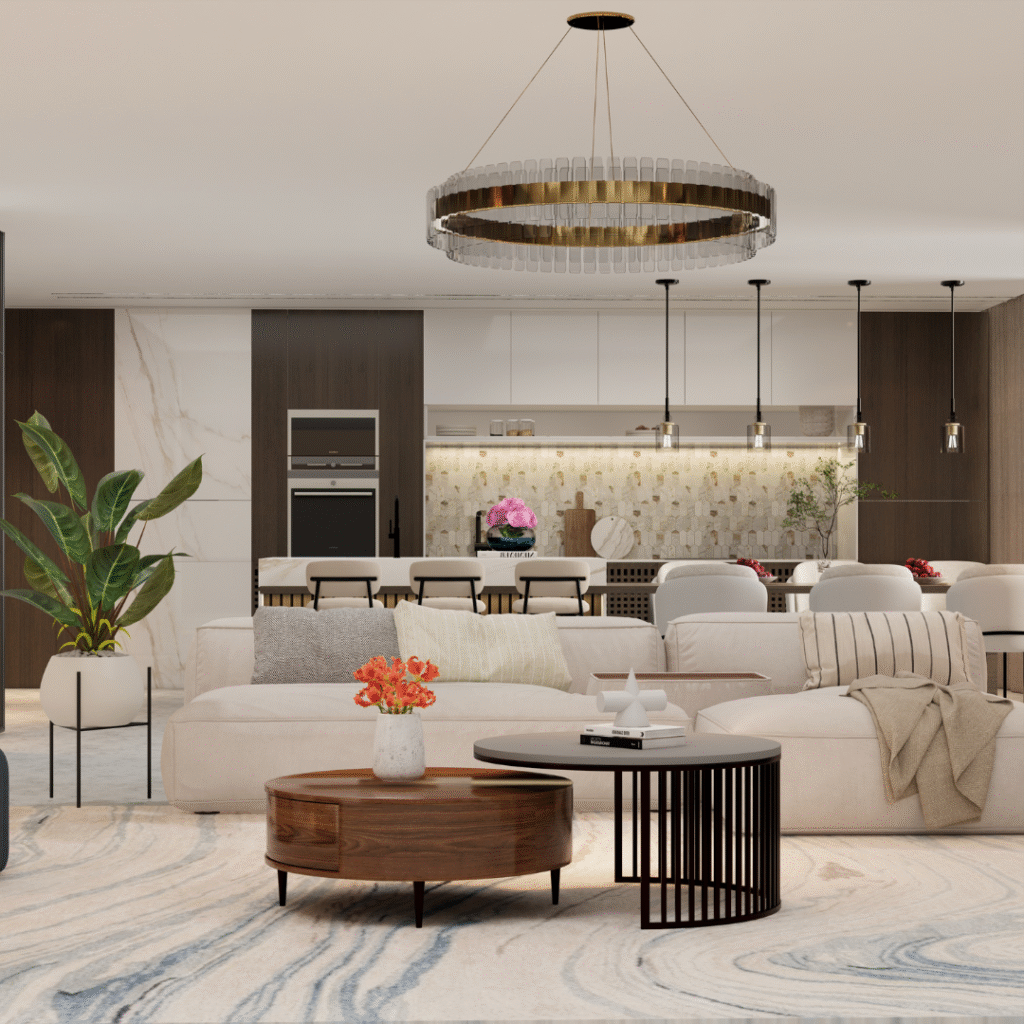 Interior renovation project in a Brooklyn apartment with updated flooring and lighting